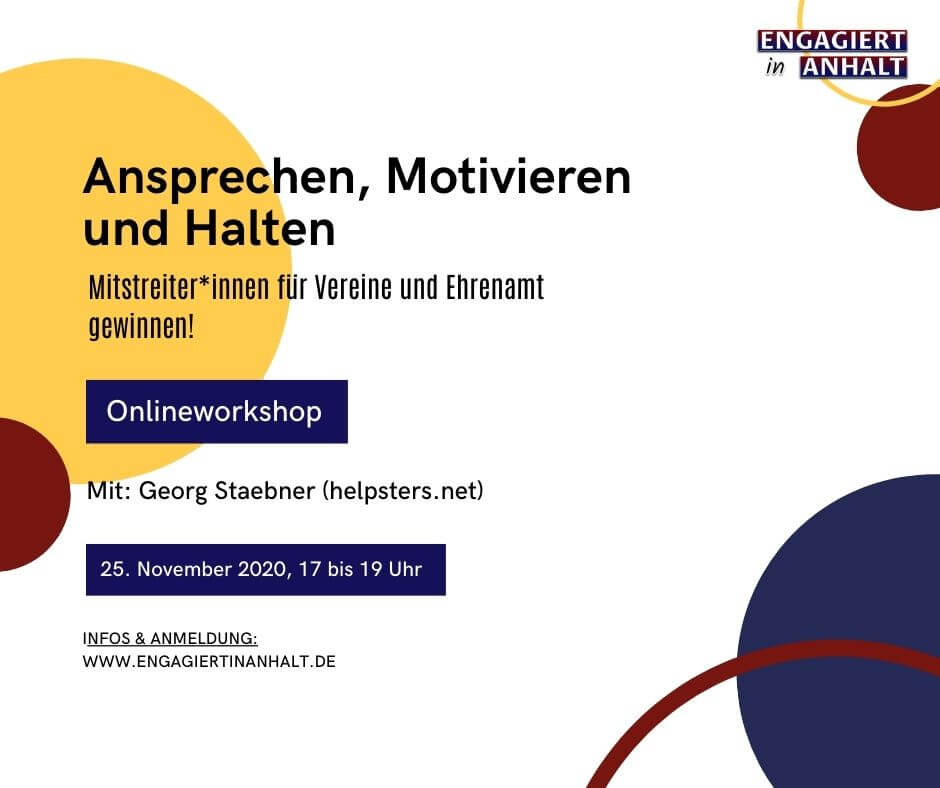 Engagiert in Anhalt – Demokratiewochen 2020 – Workshop Jugendbeteiligung